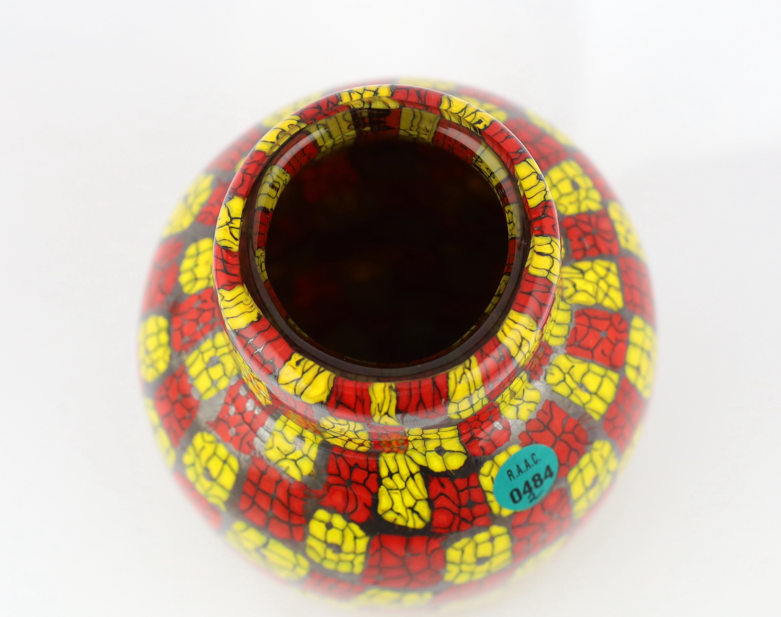 Vittorio Ferro (1932-2012), a Murano glass Murrine vase